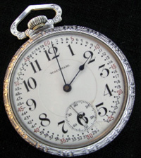 Waltham open face 16 size Montgomery dial pocket watch